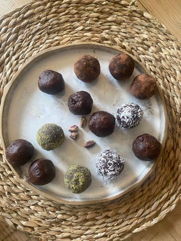 Indulgent date truffles for yourself or someone you love!